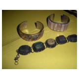 3-STERLING & STONE BRACELETS