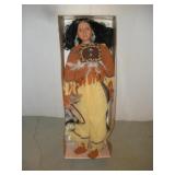 3FT TALL NATIVE AMERICAN PORCELIN DOLL