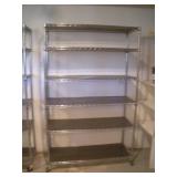 NSF ADJUSTABLE SHELF W/ 4IN CASTERS 48X18X76