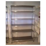 NSF ADJUSTABLE SHELF W/ 4IN CASTERS 48X18X76