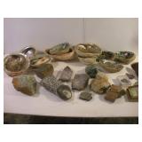 ASSORTED ROCKS  AND SHELLS