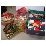 3 TOTES OF CHRISTMAS DECORATIONS W/