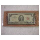 1963 A RED SEAL TWO DOLLAR BILL