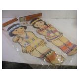 2FT JOINTED NATIVE AMERICAN BOY AND GIRL