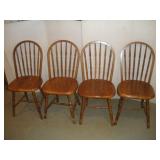 4 OAK DINING ROOM CHAIRS