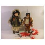 NATIVE AMERICAN PORCELIN DOLLS