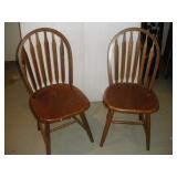 2 WOOD DINING ROOM CHAIRS