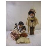NATIVE AMERICAN PORCELIN DOLLS TALLEST 12IN