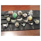17-COSTUME JEWELRY RINGS
