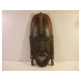 HAND CARVED WOODEN MASK 20X9