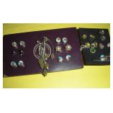 12 PAIR OF POST EARRINGS