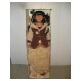 3 1/2 FT NATIVE AMERICAN PORCELIN DOLL