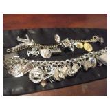 25PC STERLING & GOLD PLATE CHARMS FOR BRACLET