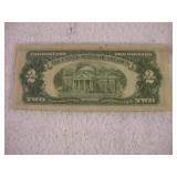 1953 A RED SEAL TWO DOLLAR BILL