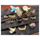 12- COSTUME JEWELRY RINGS