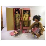 NATIVE AMERICAN PORCELIN DOLLS