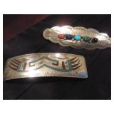 2-STERLING HAIR CLIPS