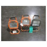 3 HALOGEN WORK LIGHTS
