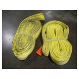 (2) 10FT NYLON SLINGS 16300LB CAP
