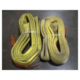 (2) 10FT NYLON SLINGS 16300LB CAP