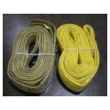 (2) 10FT NYLON SLINGS 16300LB CAP