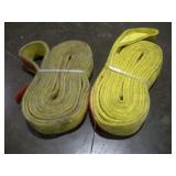 (2) 10FT NYLON SLINGS 16300LB CAP