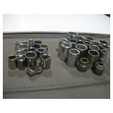 3/8 AND 1/2 IN DRIVE ASSORTED SOCKETS