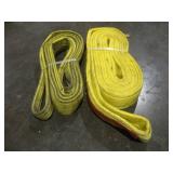 (2) 10FT NYLON SLINGS 16300LB CAP