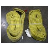 (2) 10FT NYLON SLINGS 16300LB CAP