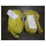 (2) 10FT NYLON SLINGS 16300LB CAP