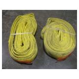 (2) 10FT NYLON SLINGS 16300LB CAP