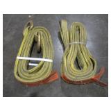 (2) 10FT NYLON SLINGS 16300LB CAP