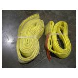 (2) 10FT NYLON SLINGS 16300LB CAP