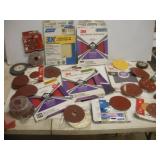 ASSORTED SANDPAPER AND WIRE WHEELS