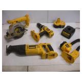 DEWALT 18V CORDLESS  1/2 IN DRILL - CIRCULAR SAW -