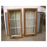 2 WOOD AND VINYL CASEMENT WINDOWS