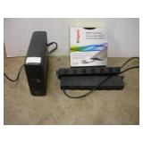 COMPUTER BATT BACKUP AND POWER STRIPS