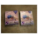 2 GLASS CORNER SHELVES 12IN