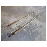 2 VINTAGE SHAKESPERE WONDER ROD 8 1/2 FT FLY--