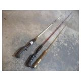 3 VINTAGE FISHING RODS 5 AND 6FT