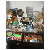 HARDWARE CONTENTS OF SHELF AND DRAWERS