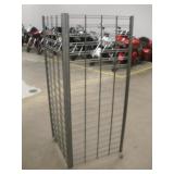 WIRE SLAT DISPLAY RACK ON WHEELS 26X26X63