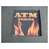 METAL "ATM INSIDE" DUAL SIDED SIGN 24X24