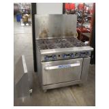 IMPERIAL 6 BURNER COMMERCIAL GAS STOVE W/
