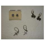 3 PAIR OF STERLING SILVER EARINGS