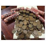 (500) 10 Rolls of  US WHEAT PENNIES
