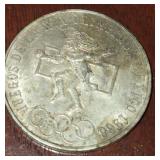 1968 SIVLER MEXICAN 25 PESO OLYMPIC COIN