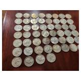 (52) 1960-64 US SILVER QUARTERS
