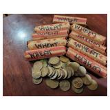 (500) 10 Rolls of  US WHEAT PENNIES