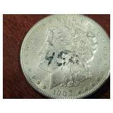 1902 o US MORGAN SILVER DOLLAR COIN